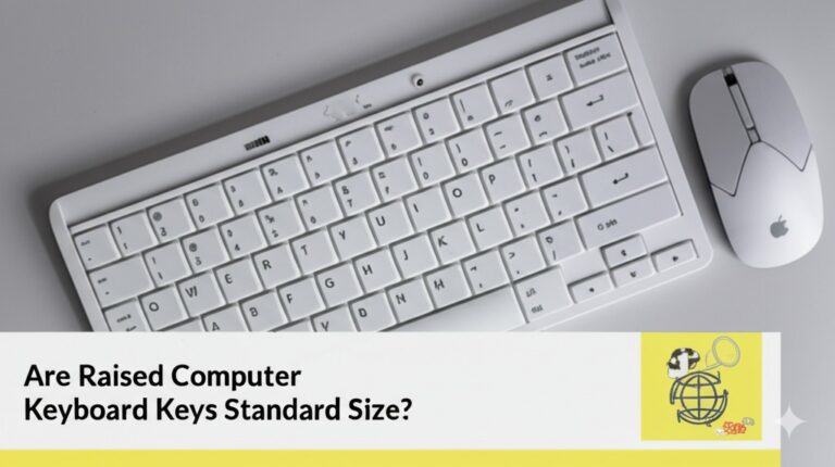 are raised computer keyboard keys standard size