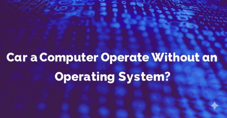 can a computer operate without an operating system
