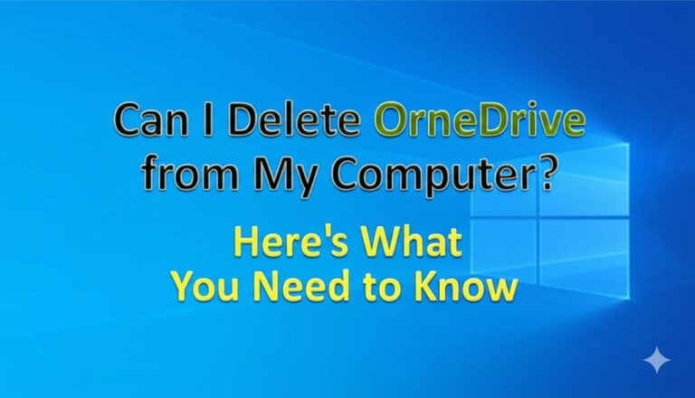 can i delete onedrive from my computer