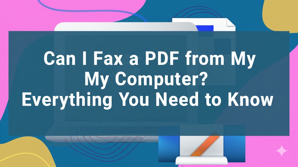 can i fax a pdf from my computer