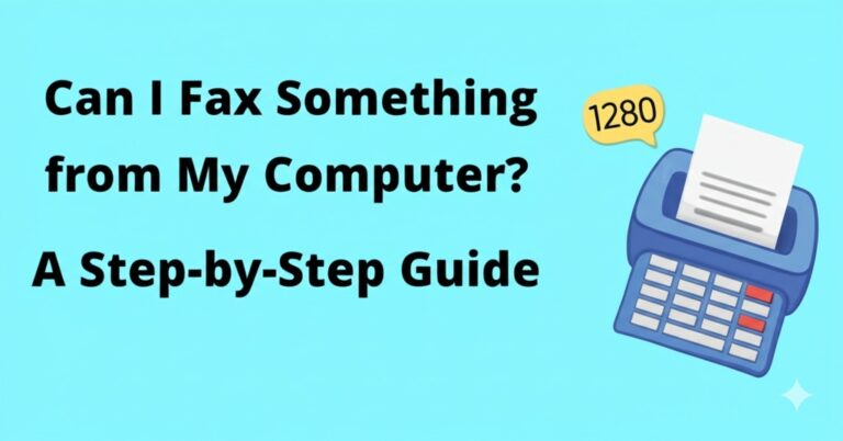 can i fax something from my computer