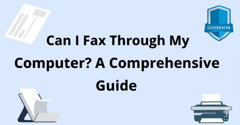 can i fax through my computer